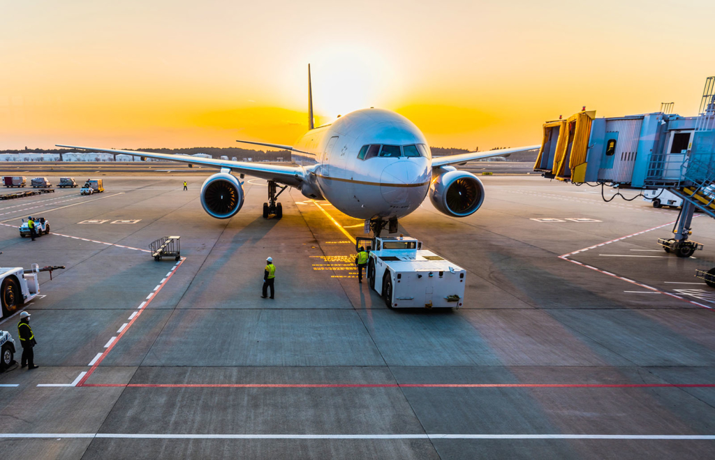 plane at gate