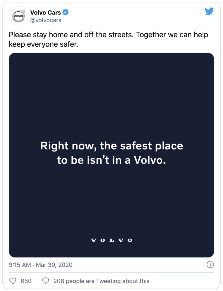 Tweet from volvocars
