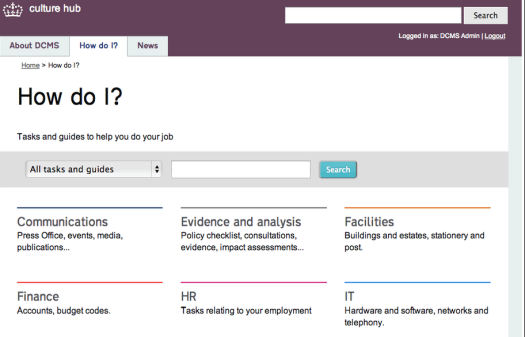 DCMS intranet